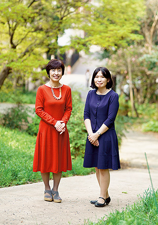 水島さんと、東京・赤坂にある「生長の家 赤坂 いのちの樹林」で
