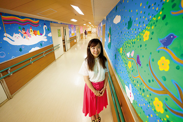 半年かけて描いた十全ユリノキ病院の「ユリノキ遊歩道」
